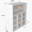 HAIOOU Shoe Cubby, 9-Cube Stackable Wood Shoe Rack Organizer 5-Tier Freestanding Wooden Shoe Stand with 2 Storage Shelf for 10-15 Pairs, Ideal for Apartment, Entryway, Closet Organization - White | Stackable, Organizer, Shoe Stand, 2 Storage Shelf, 10-15 Pairs, Ideal for Apartment, 23.6" X 11.8" X 31.5"