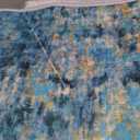Washable Area Rugs 5'x7' Non-Slip Modern Abstract Soft for Living Room Entryway Bedroom Nursery, Print Pattern, Teal Blue Green Orange Rust Red Colorful