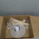 Modern Floor Lamp with 3 Color Temperatures, Foot Switch Standing Lamps for Living Room,Tall LED Standing Lamps for Living Room, Bedroom, Office, Beige Linen Shade, 9W Bulb Included, Gold