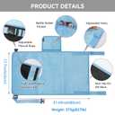 Happy Nest Toddler Airplane Bed & Airplane Seat Extender for Kids - Portable Foot Rest for Children Flights, Soft Velvet Toddler Plane Bed, Lightweight Machine Washable Travel Essentials (Gray)