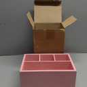 DRASTAR Utensil Holder, Wooden Silverware Caddy, Picnic Cutlery Organizer, Countertop Silverware Holder for Party, Pink