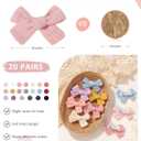 jollybows Mini Lined Hair Clips Bows for Babies, Infants, Toddlers, Girls and Teens - 40pcs 2" Tiny Barrettes