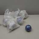 Qinyoung Blue 8 Pcs Decorative Ball for Bowls, 3'' 4'' Glass Mosaic Sphere Decorative Orbs for Centerpiece Bowls Vase Fillers, Wedding, Party, Coffee Table & Home Decor