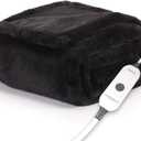 Sunbeam Royal Faux Fur Night Fog Heated Personal Throw / Blanket, Cozy-Warm, Adjustable Heat Settings