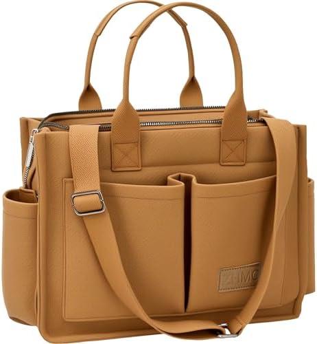 Tote Bag for Women With Compartments,Large Canvas Totes Women's Purse Crossbody Bags Work Laptop Book Bag Shoulder Handbags