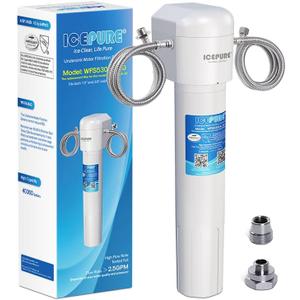 ICEPURE WFS5300A-20 5 Years or 40K Gallons Under Sink Water Filtration System, Ultra High Capacity NSF/ANSI CAN372 & 42 Certified, Direct Connect Drinking Faucet, Removes Chlorine, Odor, Heavy Metals