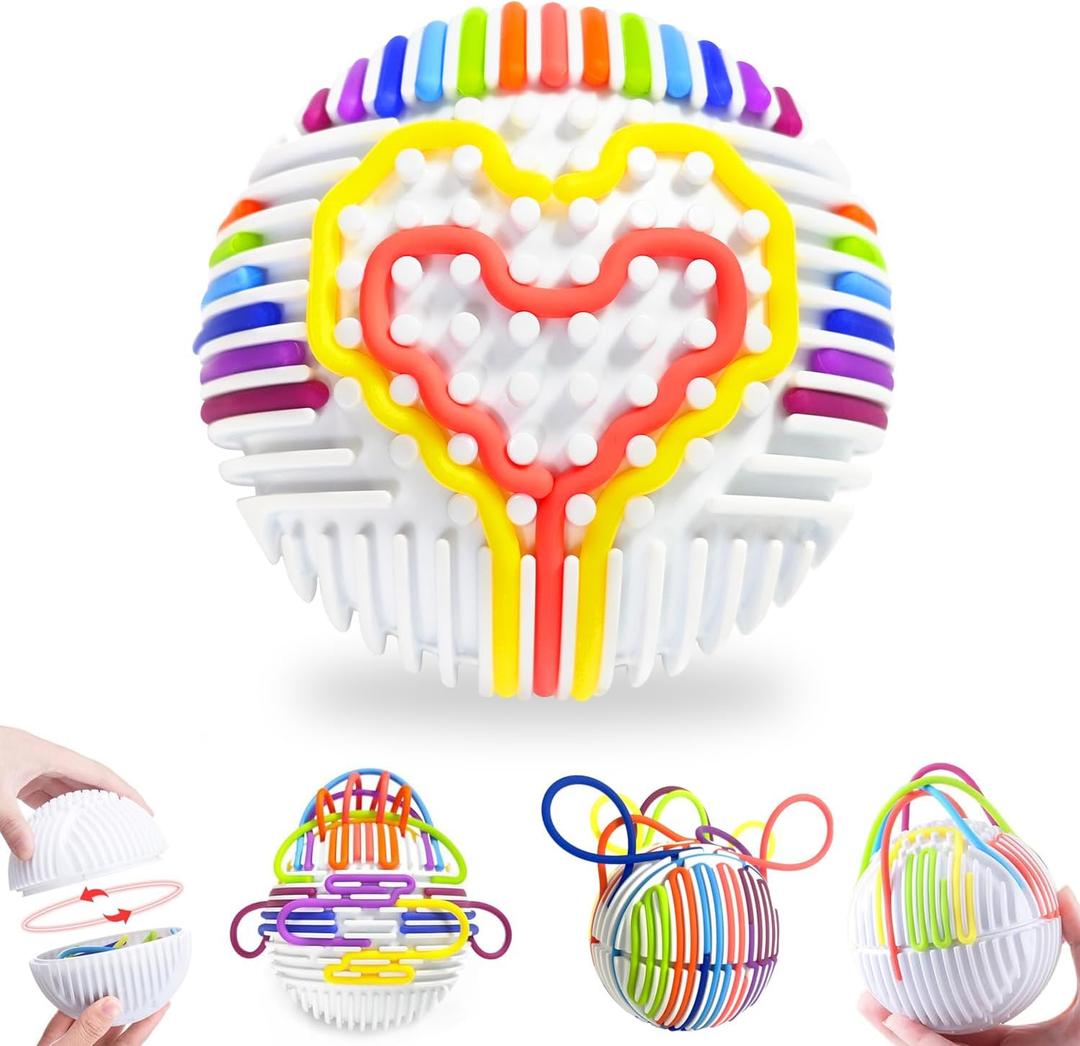 2 x Sensory Silicone Kids Toys for Autism: Activity Entertainment Toy Travel with Portable Storage