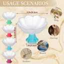 4 Pcs Flower Jewelry Dish Ring Holder Jewellery Tray Plate Bowl for Earrings Rings Necklaces Keys Organizer Room Decor Decorative Tray Trinket Dish Valentines Birthday Gifts for Women Mom