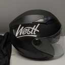 Westt Open Face Helmets with Dual Sun Visor Motorcycle Helmet for Men and Women 3/4 Helmets DOT Approved for Scooter Motorbike Street Jet Series (S (21.65-22.05 in), Black)