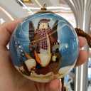 Penguin & Dog - Hand Painted Inside Glass Ornament with Gift Box by LiBien CollectibleHoliday Celebrations 2025 Decor for Thanksgiving, Christmas,New Year