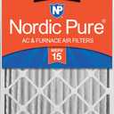 Nordic Pure 20x25x4 (19_1/2 x 24_1/2 x 3_5/8) Pleated Air Filters MERV 15 Plus Carbon 1 Pack