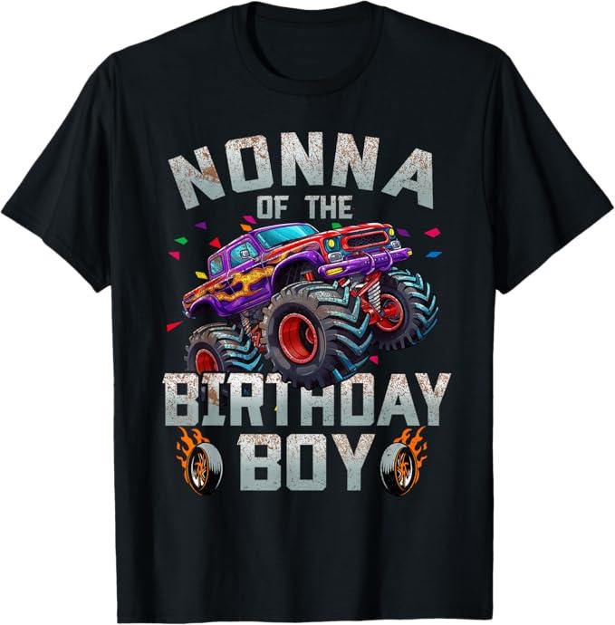 Nonna of the Birthday Boy Monster Truck Birthday Family T-Shirt, S