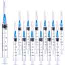 25 Pack 3ml 23Ga Lab Syringe Tools with Measurement, Individually Packed