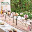Hewory Cylinder Glass Bud Vases: Set of 12 Small Clear Skinny Single Flower Vase for Centerpieces - Minimalist Bulk Vases for Wedding Birthday Bridal Shower Party Events Table Decor, 5.91"(H)1.8"(D)
