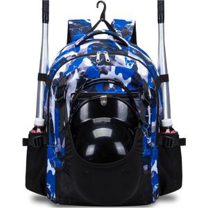 Baseball Softball Backpack for Kids Boys Girls 6-8 8-12 12-14 Large Youth Bat Bag for Gear Storage Baseball Softball Tball Equipment Back Pack with Separate Shoe Bag Camouflage