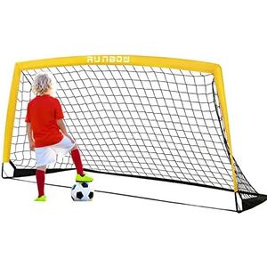 RUNBOW  Kids Soccer Goal with Carry Bag, Portable Folding Soccer Net for Backyard Practice Training, Indoor and Outdoor Use for Youth and Adults