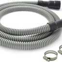 Universal Dishwasher Drain Hose - 10 Ft Discharge Hose - Corrugated and Flexible Dishwasher Hose Drain Replacement with Clamp