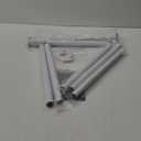 White Tension Curtian rod no drill, 42 to 115 inch Adjustable Heavy Duty black shower curtain rod for Windows bathroom Closet