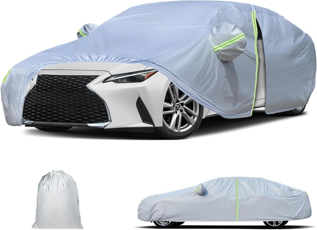 All Weather Car Cover for 2013-2025 Lexus IS200t IS250 IS250C IS300 IS300F IS350 IS350F IS500 ISF Sport, Outdoor Waterproof Full Cover Snow UV Protection Scratch Resistant for Automobiles