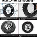 10x2.70-6.5 Solid Tire, 10 inch Tires Replacement, 70/65-6.5 Scooter Tubeless Solid Tire, for Emove Cruiser, Hiboy Max3, Hover-1 Alpha, Evercross H5, Boyueda 5600 Watt Electric Scooter (2 Pack)