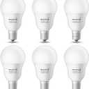 Maelsrlg E17 Intermediate Base LED Bulb, 6W (60 Watt Equivalent) G14 Globe Ceiling Fan Light Bulbs, Daylight White 5000K, 600 Lumens, Non-Dimmable, Pack of 6