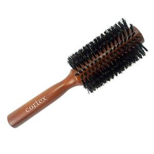 Cortex Professional Hair Brush, 100% Boar Bristle, Round, Red, 2.75", For Women and Men, For All Hair Types, Adds Texture & Shine