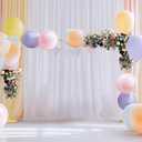 NANANARDOSO Balloon Arch Stand Kit, 10x7 FT Backdrop Stand with Metal Square Frame, Adjustable Photo Background Stand for Party Wedding Decor, Studio Photography, Gold.
