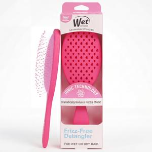 Wet Brush Frizz-Free Detangler Brush with Ionic Technology, Pink, Provides Frizz Control, Reduces Static, and Smooths All Hair Types, Best For Dry Hair, Made for Women, Men & Kids