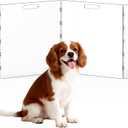Clear Acrylic Dog Gate, Freestanding Pet Gate for Doorways Indoor, Foldable Acrylic Dog Playpen No Drilling (Clear, 4-Panel)