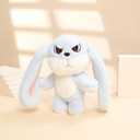 Bunny Plush Toy Stuffed Animal Funny Rotating Head Rabbit Plush Pillows Toy Cute Sensory Soft Stuffed Animals Doll That Show Your Mood Stuffed Bunny For Easter Christmas Birthday Gift11in(Blue)