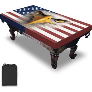 Pool Table Cover, Waterproof & Dustproof Outdoor/Indoor Pool Table AccessoriesBilliards Accessories Polyester Taffeta Cloth Table 7ft