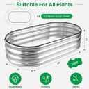JERIA Raised Garden Bed,Galvanized Raised 421ft Planter Boxes Outdoor with Easy Assembly, Large Garden Bed for Vegetables, Fruits, Flowers