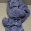 Plus Size Towel Wrap with Hair Towel for Women(XXL-XXXXL), Adjustable Women Shower Wrap Body Wrap Bath Towels, Comfortable Spa Bathrobe + Hair Drying Towel, Dark Blue