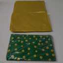 Newwiee 3 Pcs 84 Inch Polka Dot Round Disposable Tablecloths Plastic Table Cover Plastic Table Cloth with Runner Printed for 2025 Graduation Birthday Party Wedding Prom (Green,Gold)