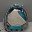 Lollimeow Cat Carrier Backpack, Expandable Bubble Pet Carrier for Cats and Small Dogs, Airline Approved Travel Backpack for Hiking, Walking & Outdoor Adventures - Supports up to 16 lbs (Front Expandable-Green)