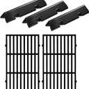 Spirit Grill Replacement Parts 7637 Grates 7635 Flavorizer Bars for Weber Spirit E-210 Grill Parts Weber Spirit I and II 200 Series E210 E220 E215 S210 S220 GS4 Parts Replacement Grates Flavor Bars
