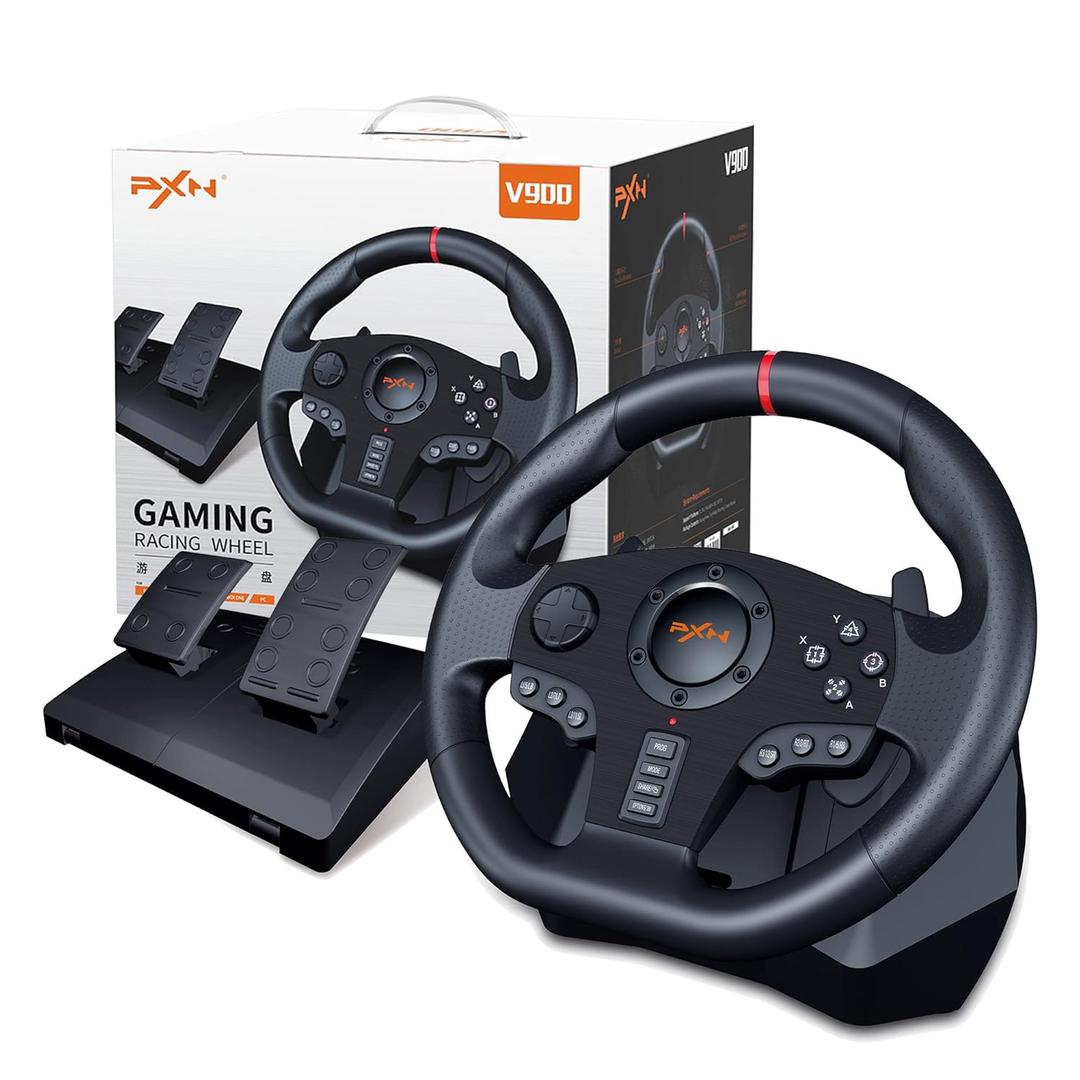 PXN V900 Gaming Steering Wheel - 270/900 Sim Xbox Racing Wheel with Pedals Paddle Shifter - for Xbox One,Series S|X, PC, PS4, Switch PXN V900 Gaming Steering Wheel - 270/900 Sim Xbox Racing Wheel with Pedals Paddle Shifter - for Xbox One,Series S|X, PC, PS4, Switch