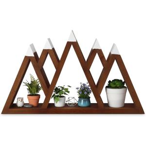 AceOrbit Snow Mountain Woodland Nursery Shelf Woodland Wall Shelf Nursery Floating Decor Wall Wood Display Storage Rustic Mountain Hanging Floating Decorative for Bedroom Office Decor