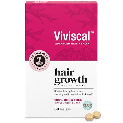 Viviscal Hair Growth Supplements For Women For Thicker, Fuller Hair, Nourishes Thinning & Loss, With Proprietary Collagen Complex, 60 Tablets, 1 Month Supply : Beauty & Personal Care