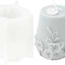 1 Piece, Vine Flower Downward Silicone Candle Mold DIY Aromatherapy vase Gypsum Mold Resin Model Cake Decorative Candle