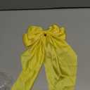 Yellow Hair Bow,Long Silk Satin Bows 1 Pcs,Yellow Bows for Girls Hair Bows for Women