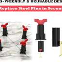 Reusable Tile Leveling System, Tile Tools for Installation, Tile Leveling Clips Tile Spacers(120 Sets+120 Extra Pins)