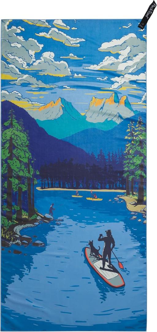 PackTowl Personal Ultralight Microfiber Camping and Travel Towel, Daydream Print, Body (Body - 25 x 54 Inch)