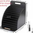 Clipboard Holder Wooden Storage Clipboard Holder Rack - with Raised Side Panel Black Clip board Organizer - for Classroom Office School Teacher Organizing (Clip Boards Not Included)
