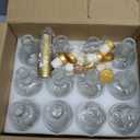 TBWIND 12 Pack 6 oz/200ml Clear Glass Bottles with T-Top Cork Stoppers, Small Refillable Bottles for Homemade Liquor, Vanilla Extract, Oil, Vinegar & Gift Favors