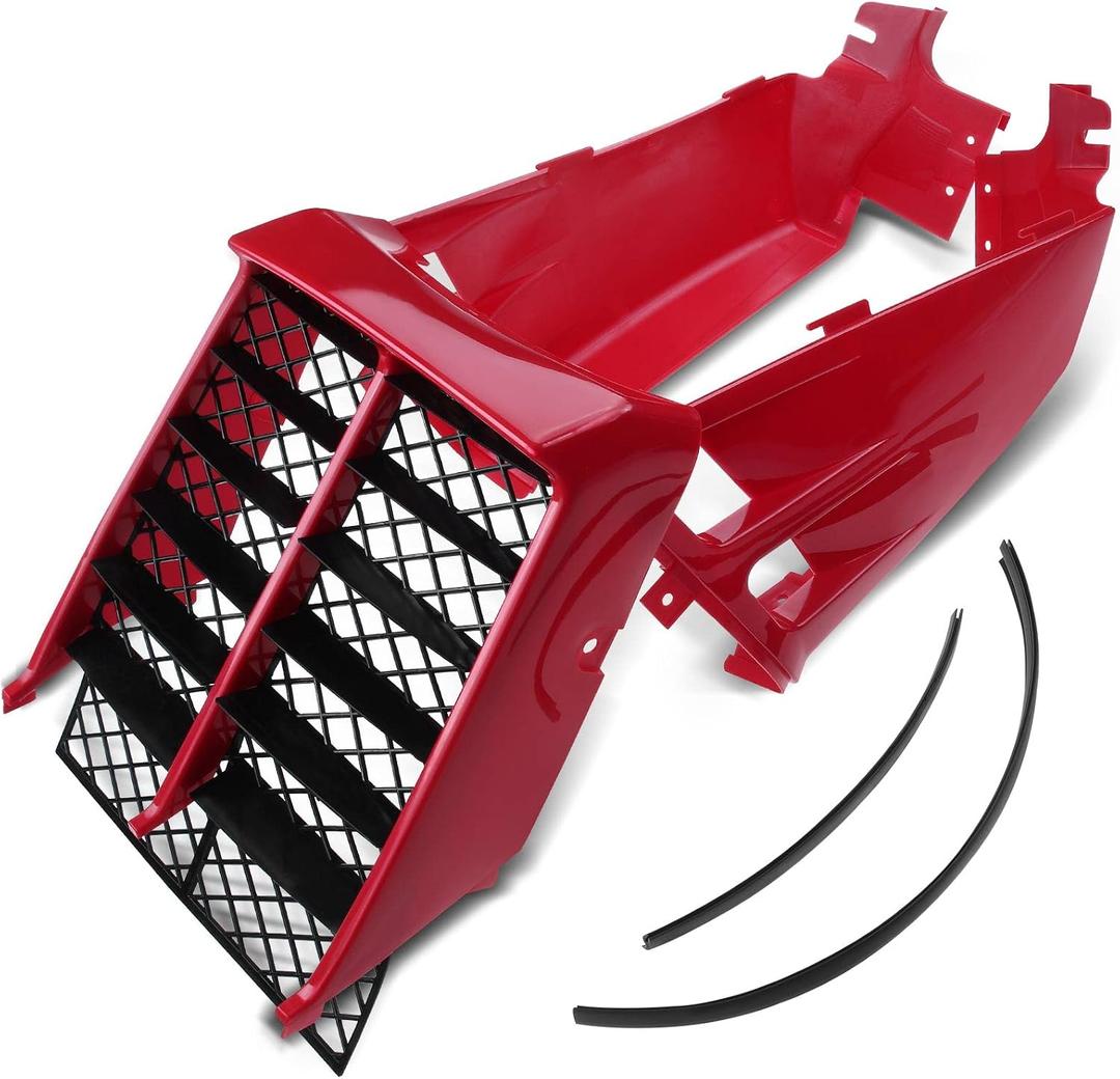 A-Premium Red Plastic Gas Tank Side Covers with Grill