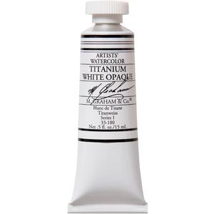 M. Graham & Co. 1/2-Ounce Tube Watercolor Paint, Titanium White Opaque (33-180)