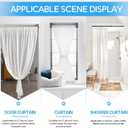 2 Pack Spring Tension Rods 17-38 Inches, 5/8 Inch Diameter Black No Drill Spring Loaded Adjustable Extendable, Small Short Tension Curtain Rod for Windows Kitchen Doorway Closet Cupboard