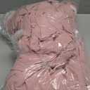 Janlive Washed Cotton Duvet Cover Queen Ultra Soft 100% Cotton Solid Color Dusty Pink Duvet Cover Set with Zipper Closure -3 Pieces Pink Queen