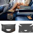 Travel Foot Rest for Airplane,Airplane Foot Rest,Portable Folding Under Desk Foot Stool,Relieves Back & Knee Pain,Comfortable for Long Flights,Cars,Trains,Ultralight Mini (Dark Black)